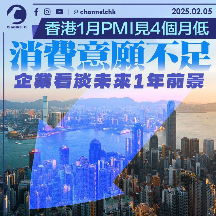 香港1月PMI見4個月低 消費意願不足 企業看淡未來1年前景