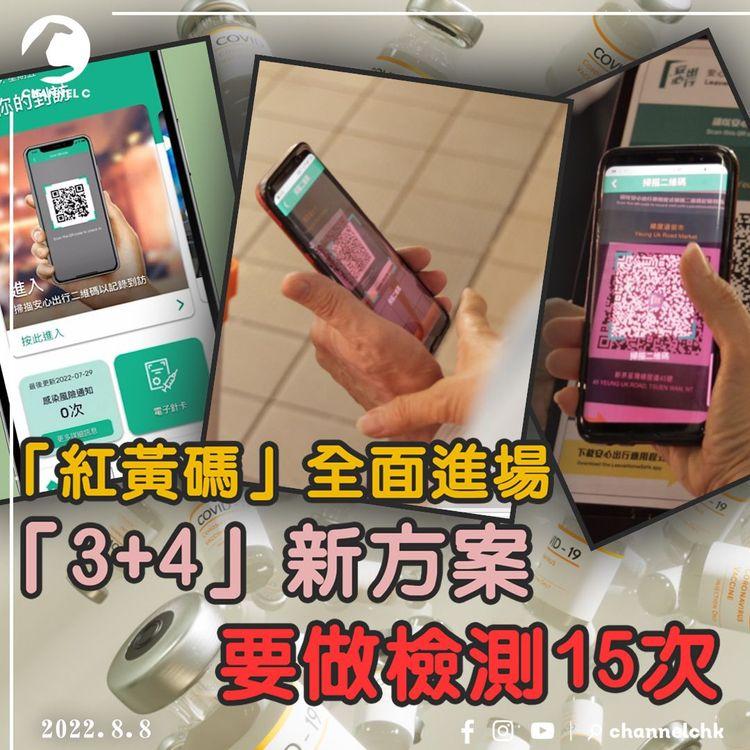 「紅黃碼」全面進場 「3+4」新方案要做檢測15次