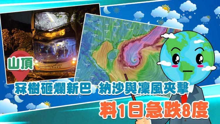 納沙風球｜解構1日急跌8度預測 颱風增強但收縮烈風圈咁矛盾？8號波仲有冇機？冧樹砸爛新巴釀7傷｜天氣師李鈺廷