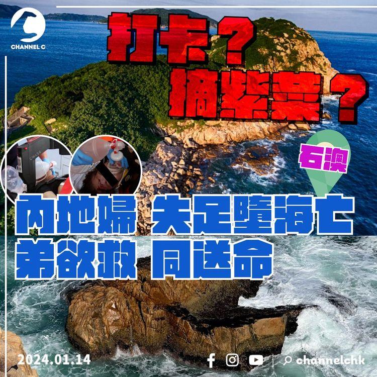 內地婦來港疑摘紫菜失足墮海亡！弟跳海欲救 反遭大浪噬命｜一片睇清石澳大頭洲行山悲劇 初步來龍去脈