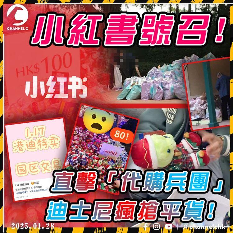 新年前夕水貨大軍殺到! 小紅書代購湧港迪士尼 狂掃2、3折公仔堆積如山! 內地生即場擺地攤散貨超張揚!