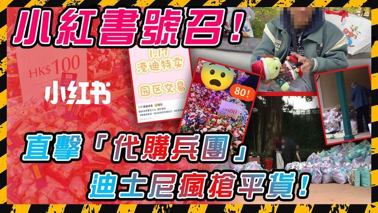 新年前夕水貨大軍殺到! 小紅書代購湧港迪士尼 狂掃2、3折公仔堆積如山! 內地生即場擺地攤散貨超張揚!