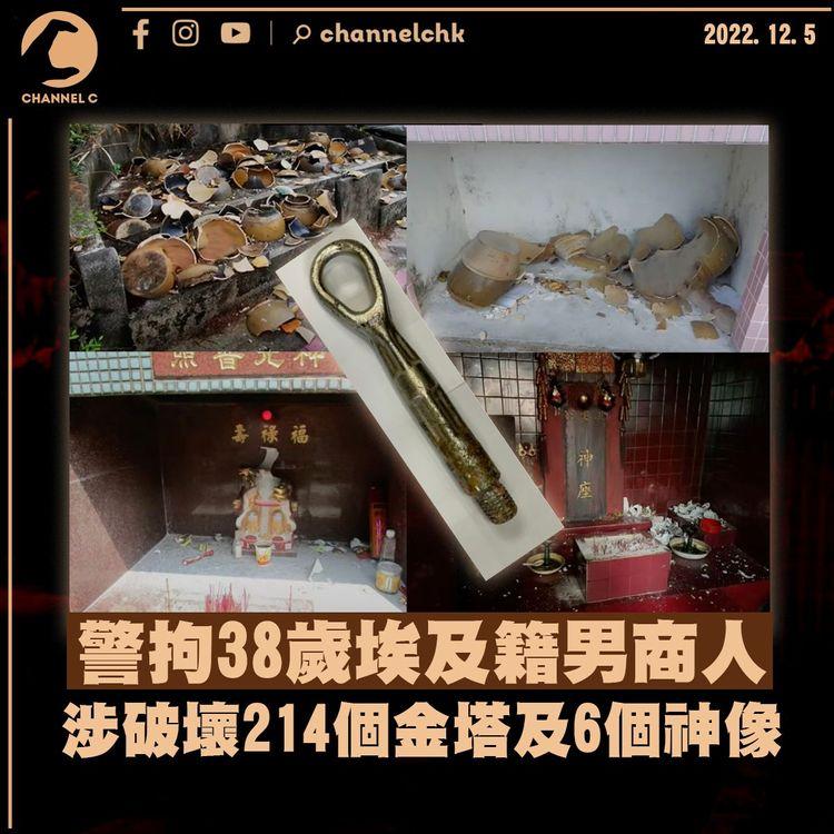 警拘38歲埃及籍男商人 涉毁壞214個金塔及6個神像