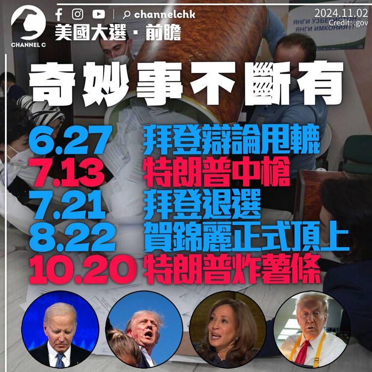 美國大選．怪事多｜特朗普中槍拜登退選　賀錦麗或特朗普當選皆締歷史