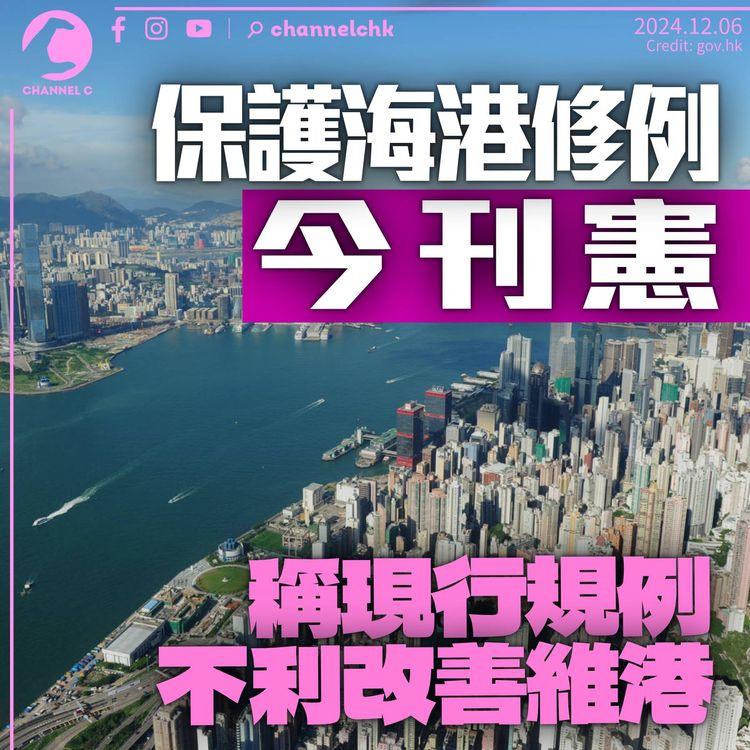 保護海港條例修訂草案刊憲　容許維港內小型填海建觀景台等　稱現行規定「一刀切」不利改善維港