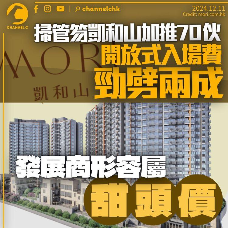 掃管笏凱和山加推70伙　開放式入場費一年劈逾兩成　發展商稱屬「甜頭價」
