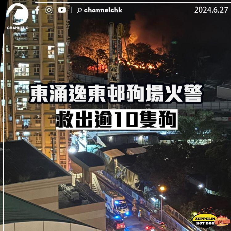 東涌逸東邨狗場火警　救出逾10隻狗