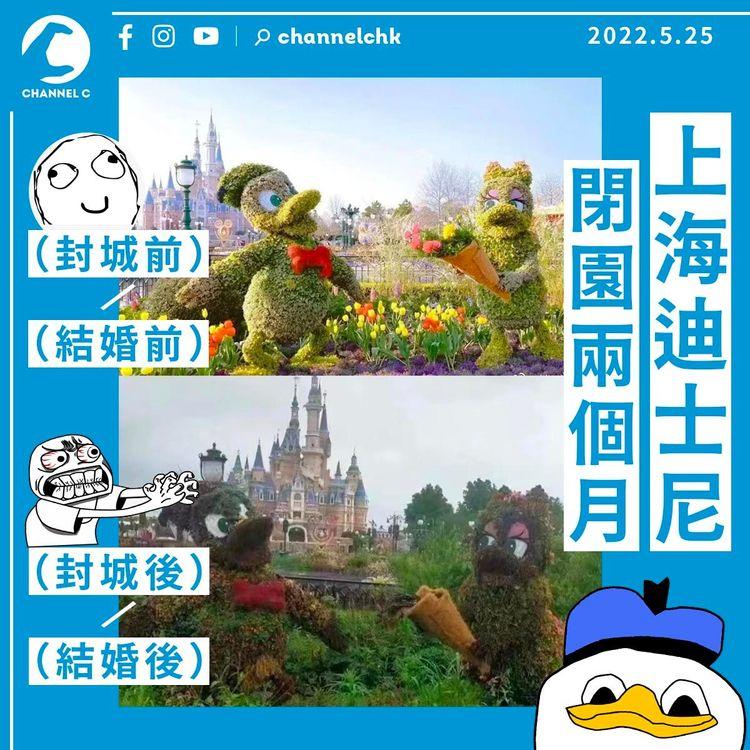 上海迪士尼閉園兩個月 唐老鴨公仔面目全非