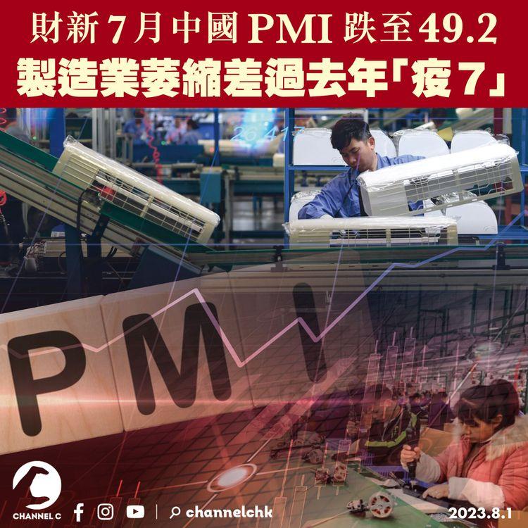 財新7月中國PMI跌至49.2　製造業萎縮差過去年「疫7」