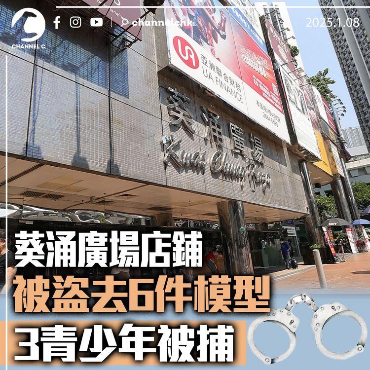 葵涌廣場店鋪被盜去6件模型　3青少年被捕