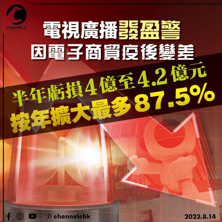 電視廣播發盈警因電子商貿疫後變差　半年虧損4億至4.2億元按年擴大最多87.5%