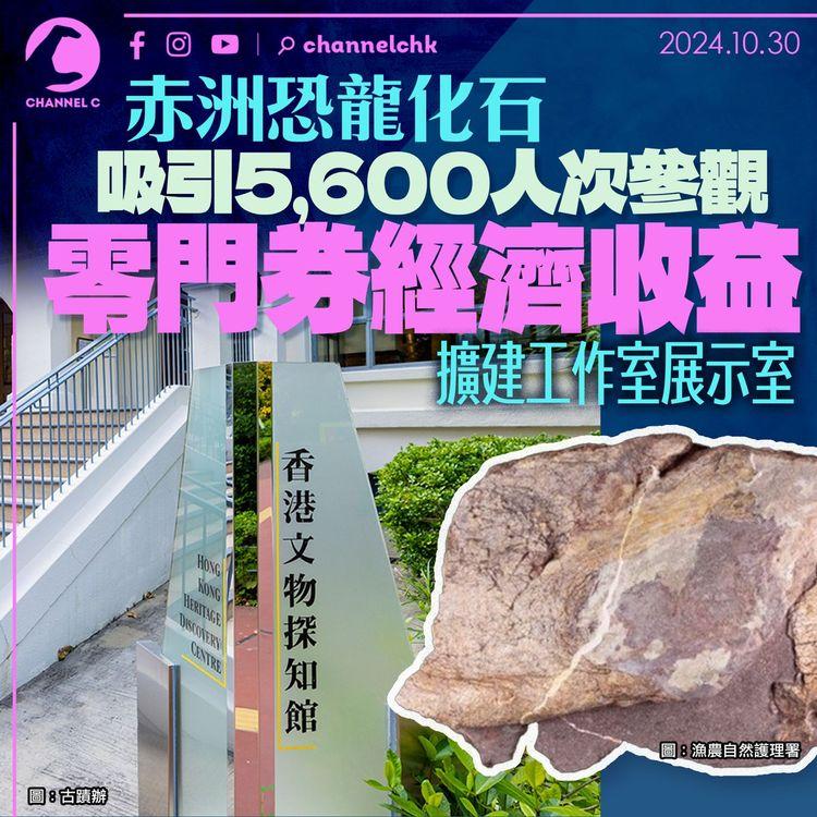 赤洲恐龍化石吸引5,600人次參觀　零門券經濟收益　擴建工作室展示室