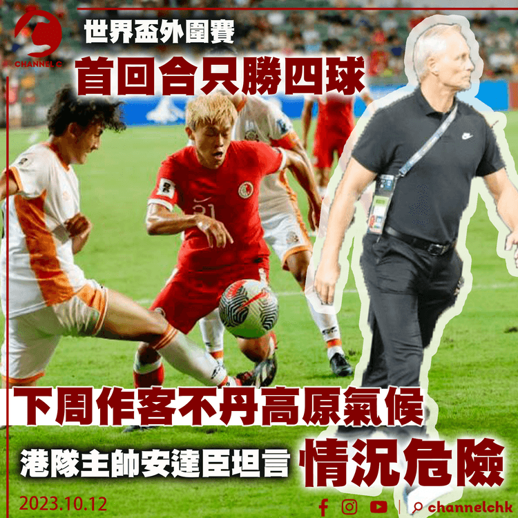 首回合只勝四球　下周作客不丹高原氣候　港隊主帥安達臣坦言情況危險