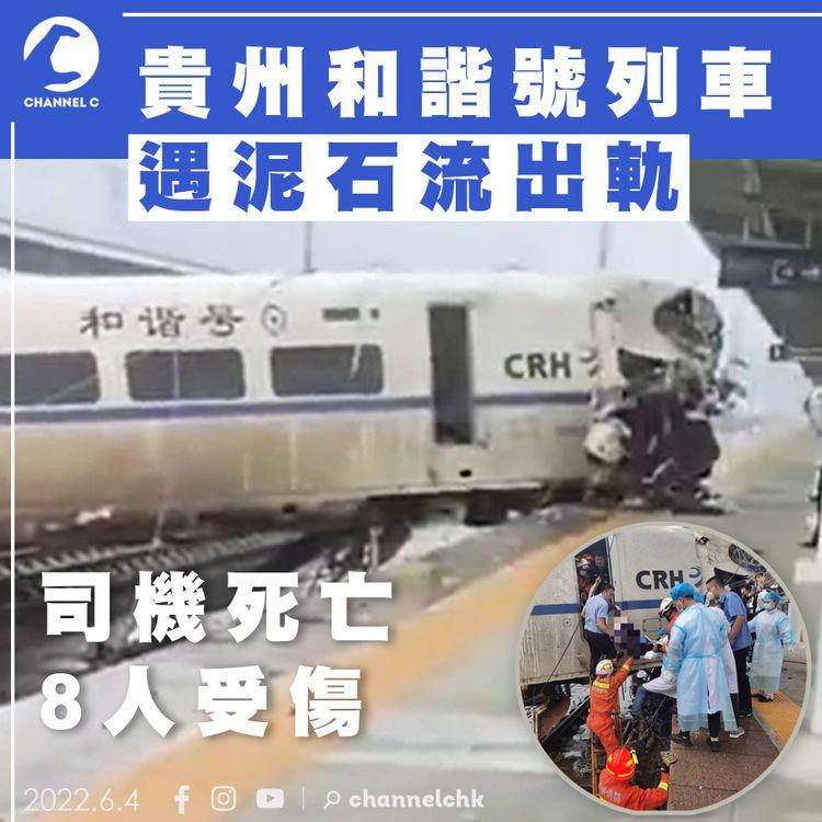 貴州和諧號列車遇泥石流出軌 司機死亡 8人傷