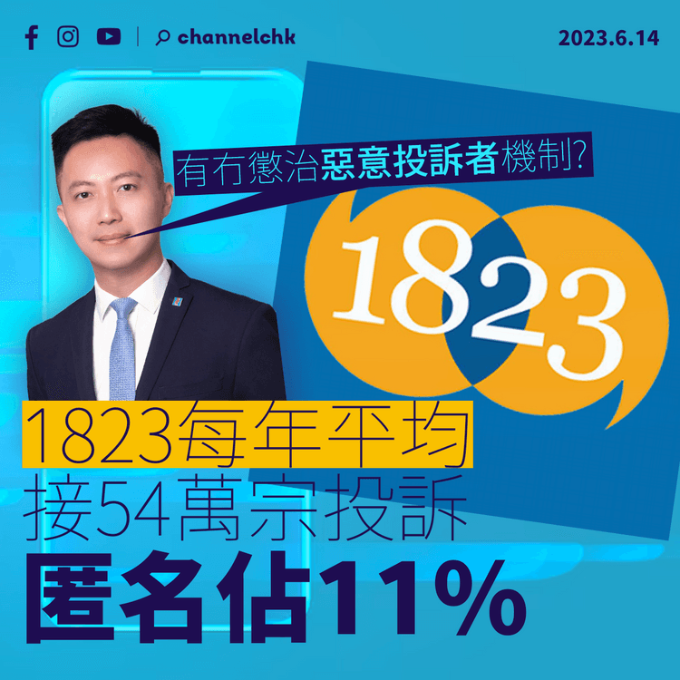 1823投訴每年54萬宗匿名佔11% 李梓敬問有冇懲治惡意投訴者機制