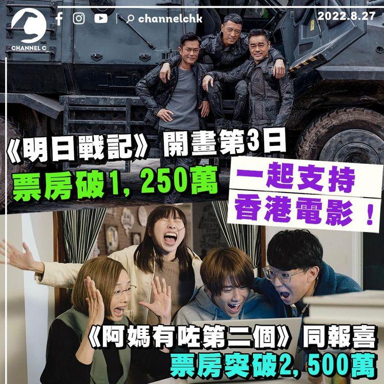 《明日戰記》開畫第3日票房破1,250萬 《阿媽》上映約2周亦破2,500萬