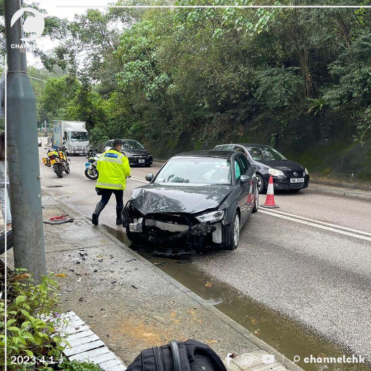 西貢公路私家車自炒 司機拒就醫自行離開