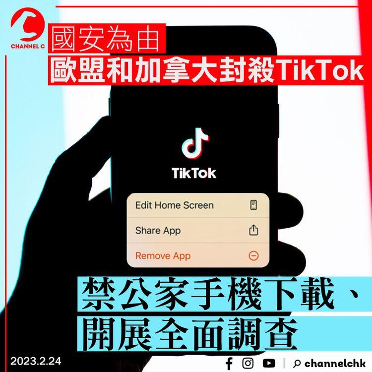 國安為由 歐盟和加拿大封殺TikTok 禁公家手機下載、開展全面調查