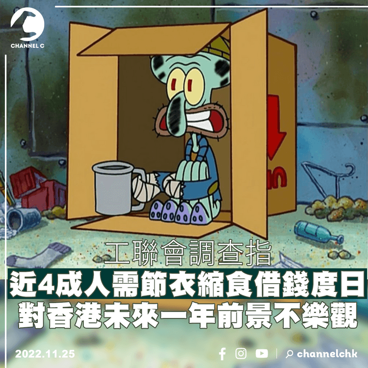 調查指近4成人需節衣縮食或借錢度日 對香港未來一年前景不樂觀