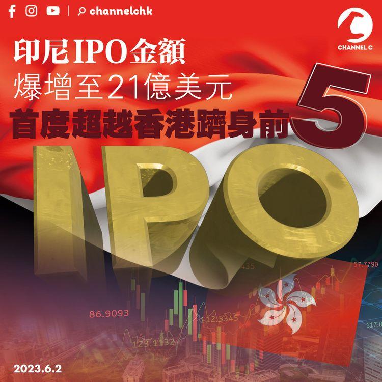印尼IPO金額爆增至21億美元 首度超越香港躋身前5