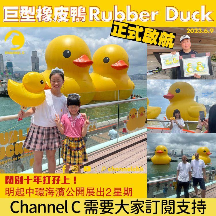 巨型橡皮鴨Rubber Duck正式啟航 闊別十年打孖上！明起中環海濱公開展出2星期