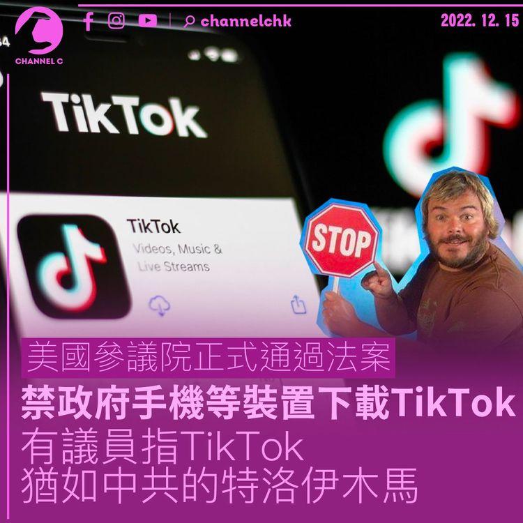 美參議院通過法案禁政府手機等裝置下載TikTok 有議員指TikTok如中共的特洛伊木馬