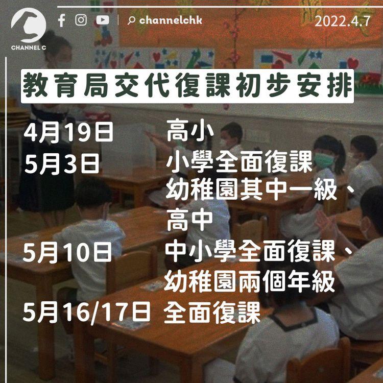 楊潤雄：擬4.19恢復高小面授課 5月中全面復課